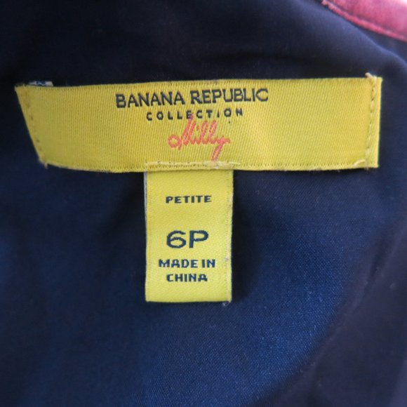 Banana Republic Milly Collection Spaghetti Strap Summer Dress - Size 6P - Picture 7 of 8